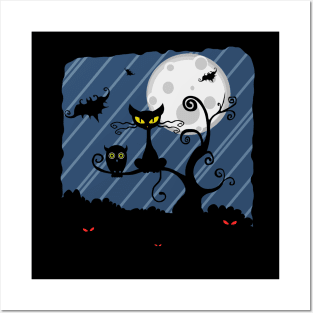 Halloween Night Cat [HT] Posters and Art